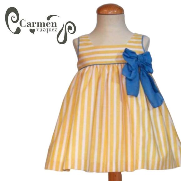 CARMEN VAZQUEZ | Yellow | STRIPED DRESS - Picture 1 of 12